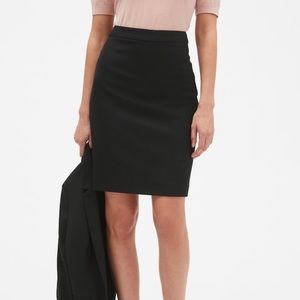 Washable Classic Black Pencil Skirt
